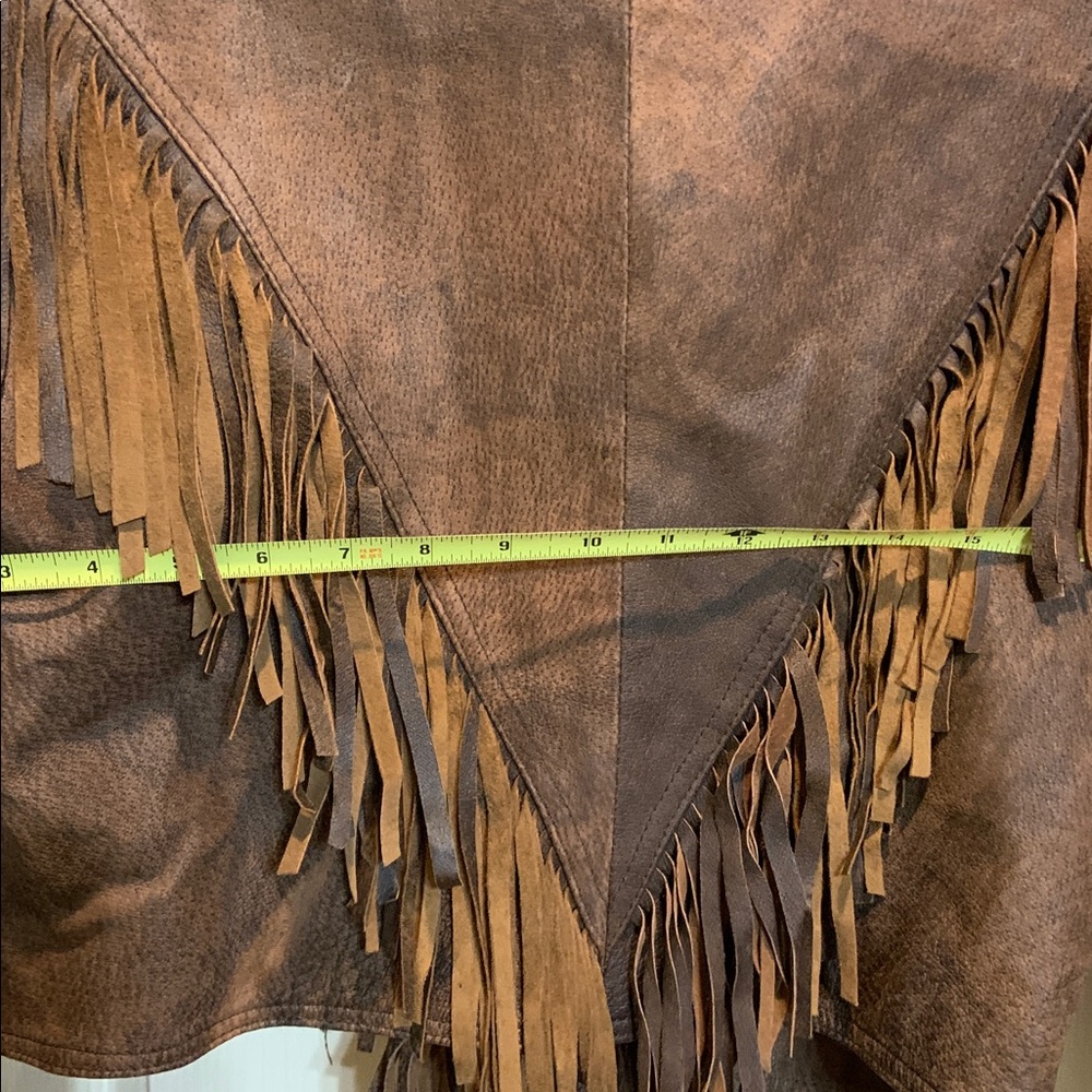 Winlit Suede Fringe Jacket - Brown - Picture 4 of 8